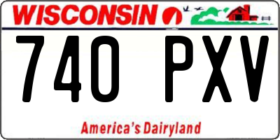 WI license plate 740PXV