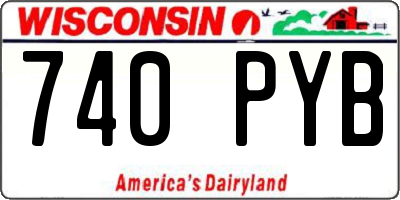 WI license plate 740PYB