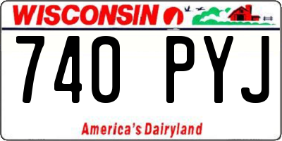 WI license plate 740PYJ