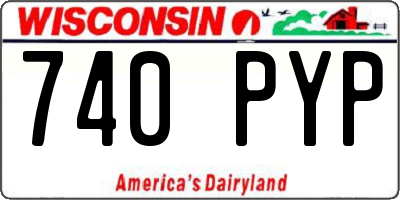 WI license plate 740PYP