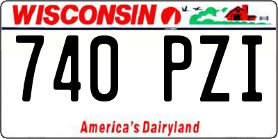 WI license plate 740PZI