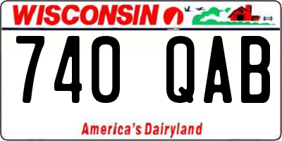 WI license plate 740QAB