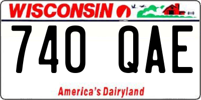WI license plate 740QAE