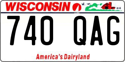 WI license plate 740QAG