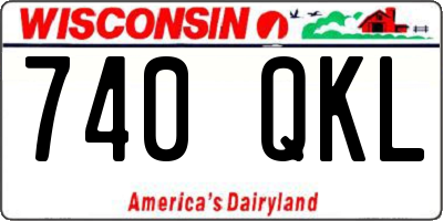WI license plate 740QKL