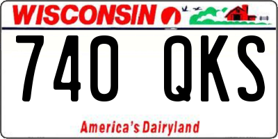 WI license plate 740QKS