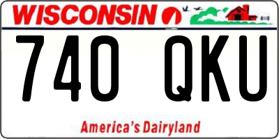 WI license plate 740QKU