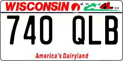 WI license plate 740QLB