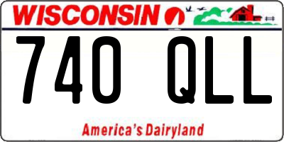 WI license plate 740QLL