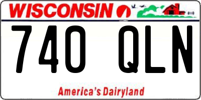 WI license plate 740QLN