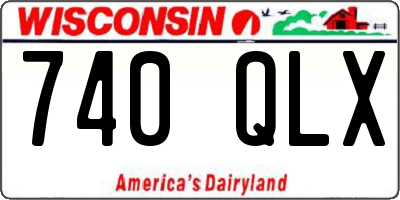 WI license plate 740QLX