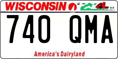 WI license plate 740QMA