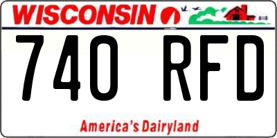 WI license plate 740RFD