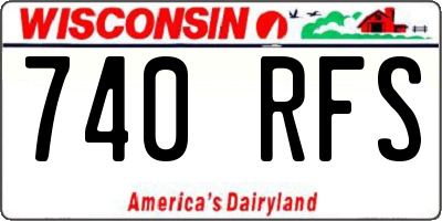 WI license plate 740RFS