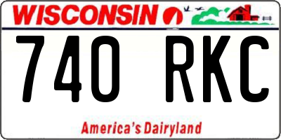 WI license plate 740RKC