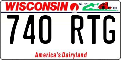 WI license plate 740RTG