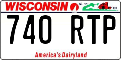 WI license plate 740RTP