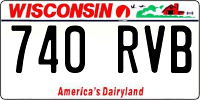 WI license plate 740RVB