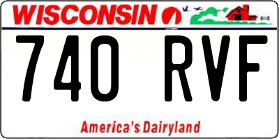 WI license plate 740RVF