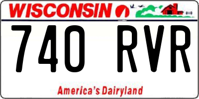 WI license plate 740RVR