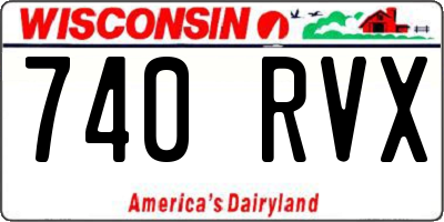 WI license plate 740RVX