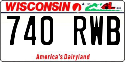 WI license plate 740RWB