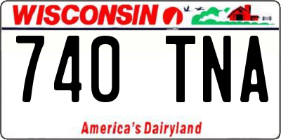 WI license plate 740TNA