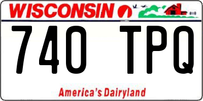 WI license plate 740TPQ