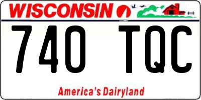 WI license plate 740TQC