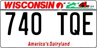 WI license plate 740TQE