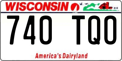 WI license plate 740TQO