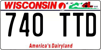 WI license plate 740TTD