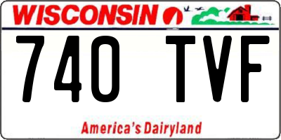 WI license plate 740TVF
