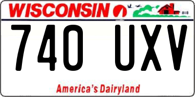 WI license plate 740UXV