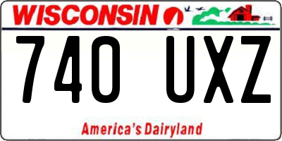 WI license plate 740UXZ