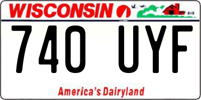 WI license plate 740UYF