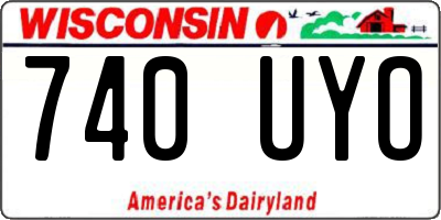 WI license plate 740UYO