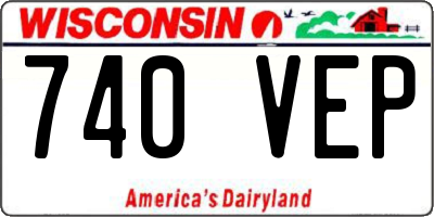 WI license plate 740VEP