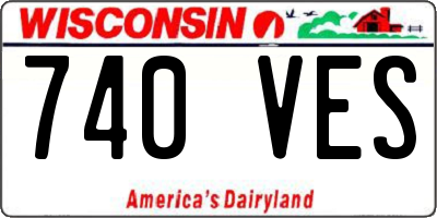 WI license plate 740VES