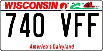 WI license plate 740VFF