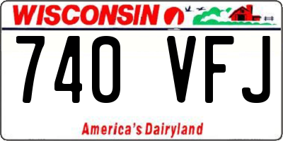 WI license plate 740VFJ