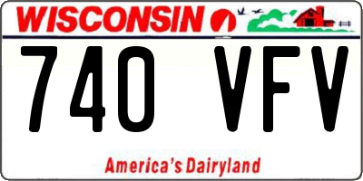 WI license plate 740VFV