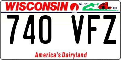 WI license plate 740VFZ