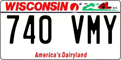 WI license plate 740VMY