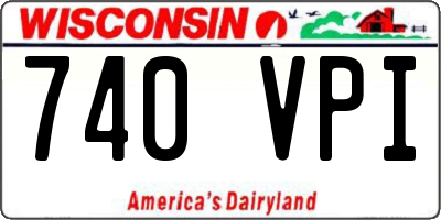WI license plate 740VPI