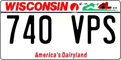 WI license plate 740VPS