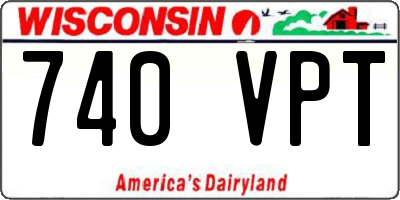 WI license plate 740VPT