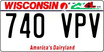 WI license plate 740VPV