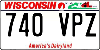 WI license plate 740VPZ