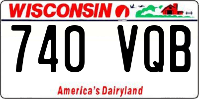 WI license plate 740VQB